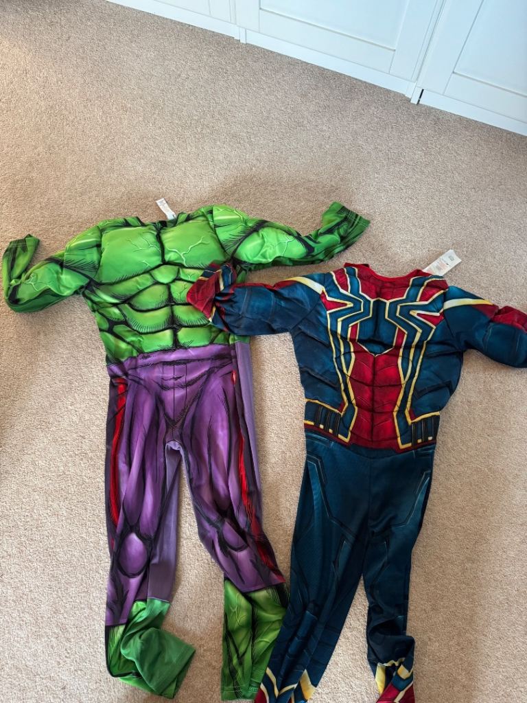 Avengers Kids Fancy Dress Costumes - Hulk and Spider-Man