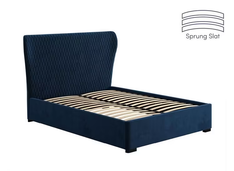 Mount Velvet-Finish Ottoman Bed Frame - Luxury 