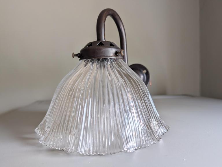 Antique Brass Wall Light by Hector Finch