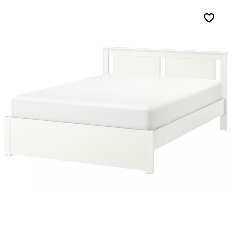 Songesand Double Bed with Valevag mattress 