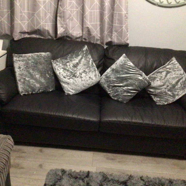 Argos leather sofa 4 seater ,6 months old , 165, buying a bed settee on other sites ,offers ? 