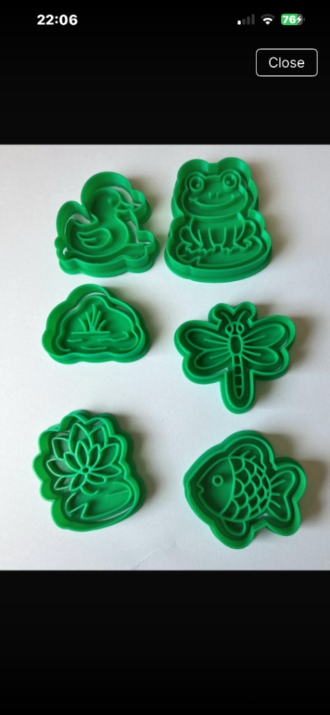 Set off 6 Pond Life Cookie Cutters 