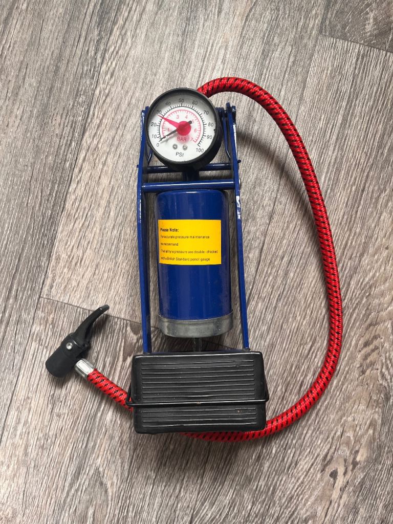 Foot Pump and Gauge | Metal Barrel | Bike Pump | Car Tyres Pump