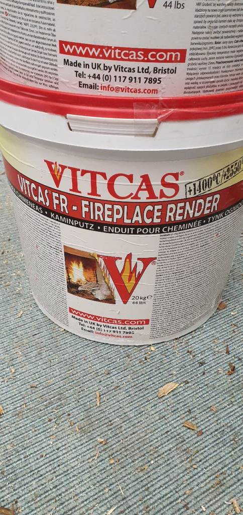 VITCAS Fireplace Render 20kg + 8kg Up to 1400°C  (perfect for pizza oven) fireplaces 