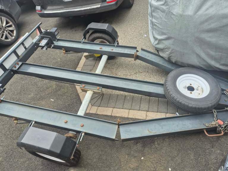 Sturdy Metal Boat Trailer with Spare Tyre