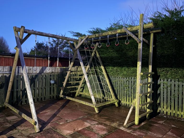 Large free standing climbing frame 
