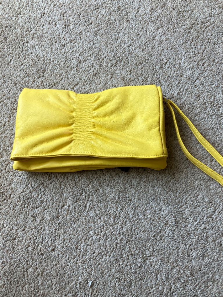Bright Yellow Clutch Bag – Brand New with Tags