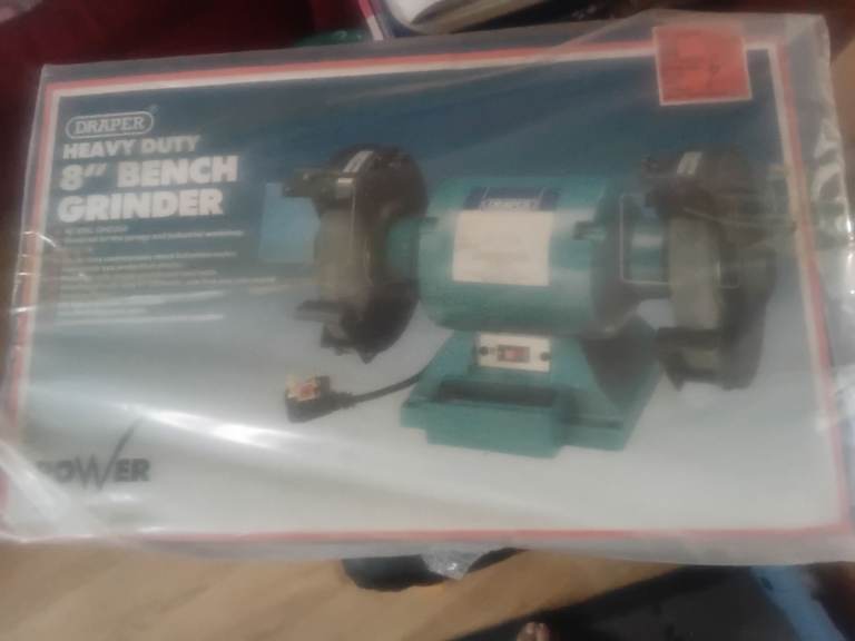 Draper Heavy Duty 8" Bench Grinder - Brand New