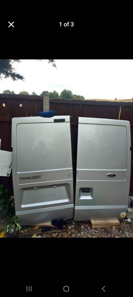 Silver transit rear doors