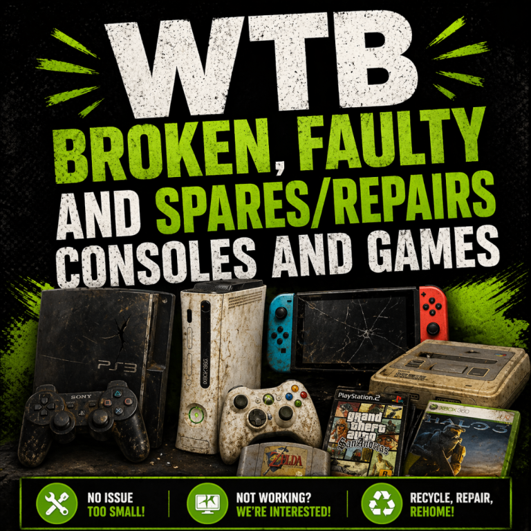 WANTED: Console Games & Broken / Faulty Consoles – All Generations