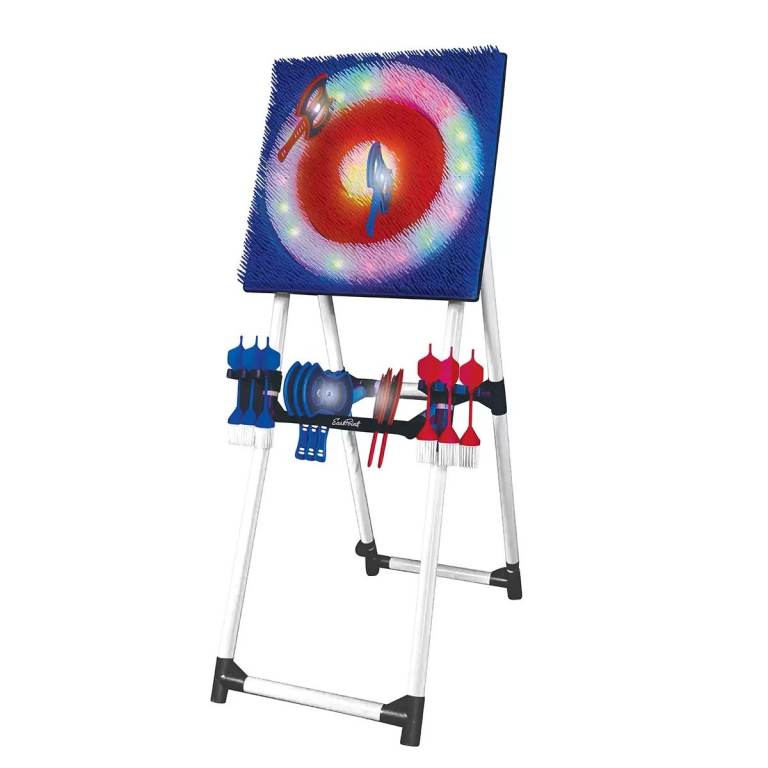 Light Up Outdoor Axe Throw Set with Bristle Darts