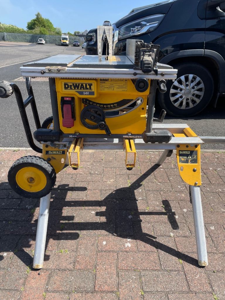 Dewalt DCS7485 flexvolt table saw with stand 