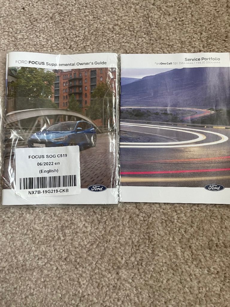 Ford focus 2022 onwards supplemental owners guide brand-new