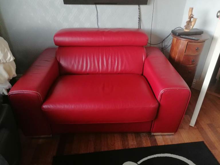 Red Leather  chair 
