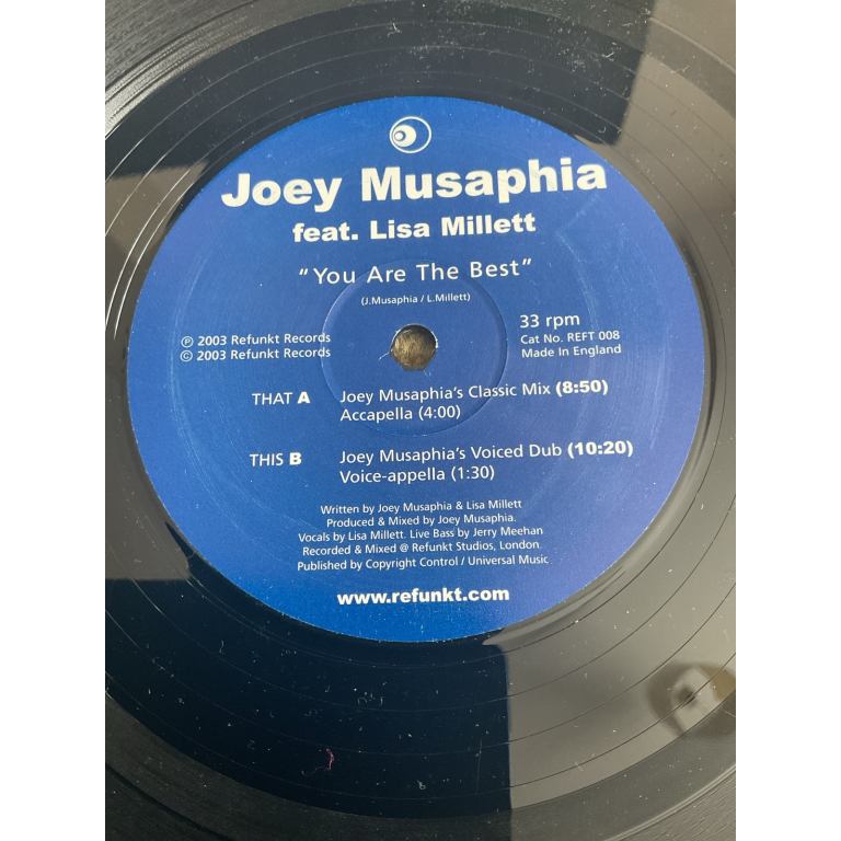 JOEY MUSAPHIA FT.LIZA MILLETT- YOU THE BEST 12” GARAGE HOUSE