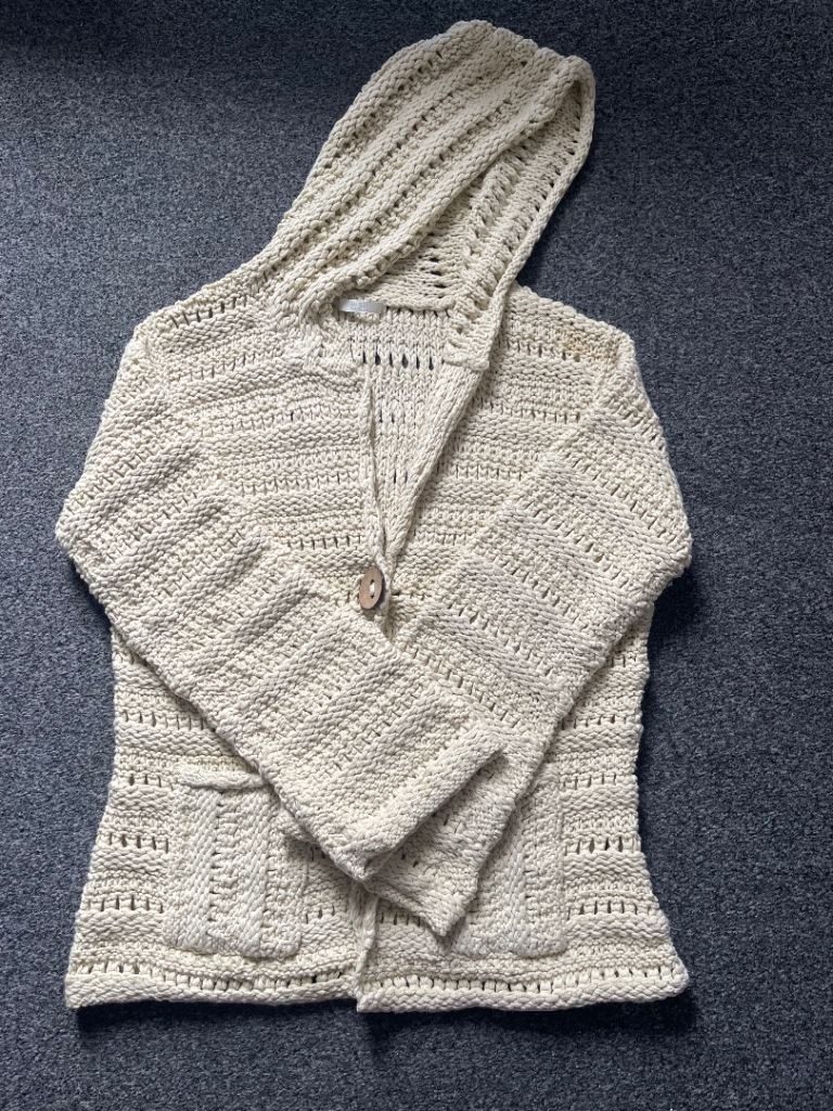M&S Knitted Cardigan with Hood Size Medium