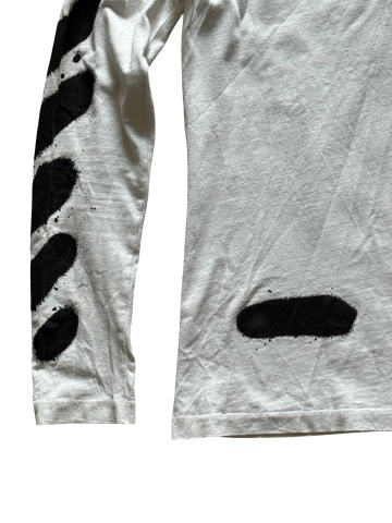 Men's Off-White Mirror Mirror Long Sleeve White T-Shirt Size S