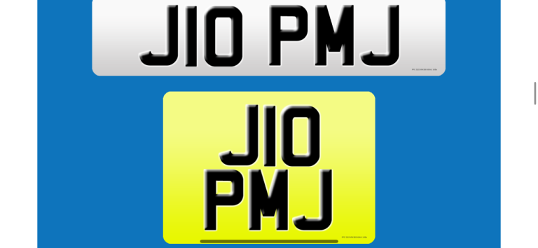 J10 PMJ private cherished personalised personal registration plate number