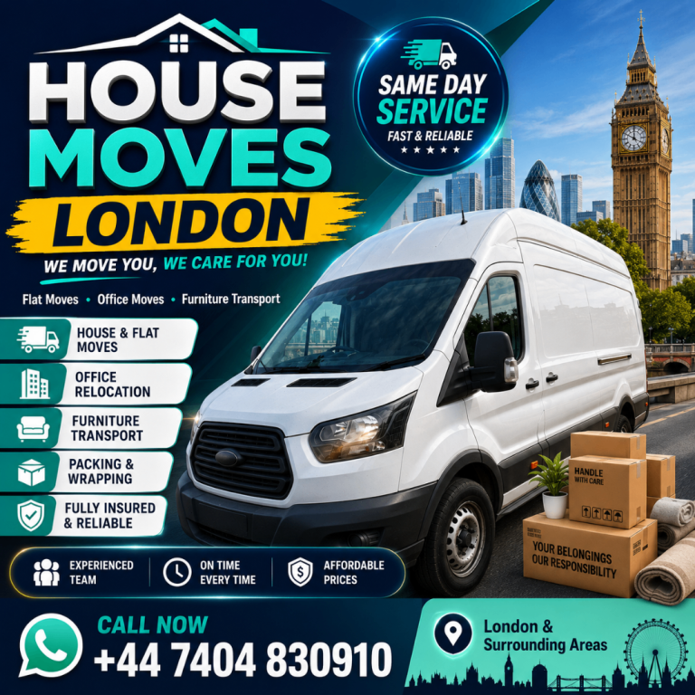 Man and Van Removals London | House Moves | Office Moves | Call Now