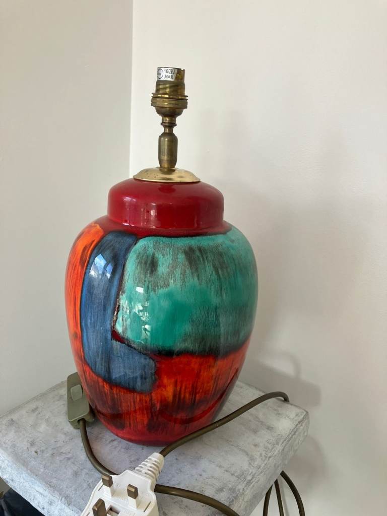 image for Poole Pottery large lampbase-Gemstones