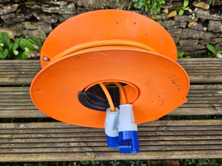 25m, 16Amp, Caravan Camping Mains Extension cable on reel tested