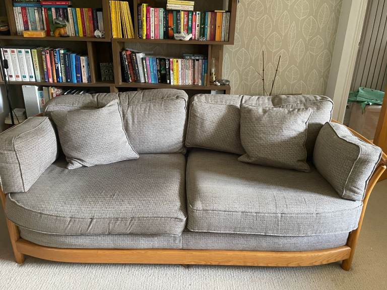  Ercol Settee and 2 armchairs & Footstool
