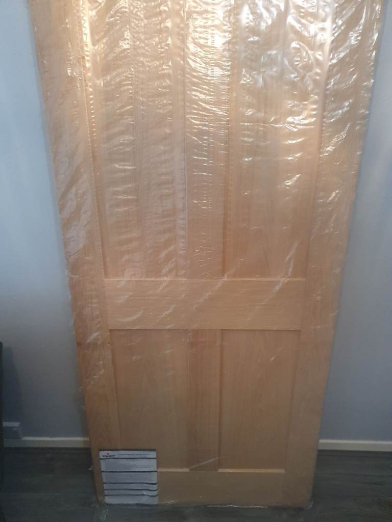 Howdens oak Vaneer solid door 