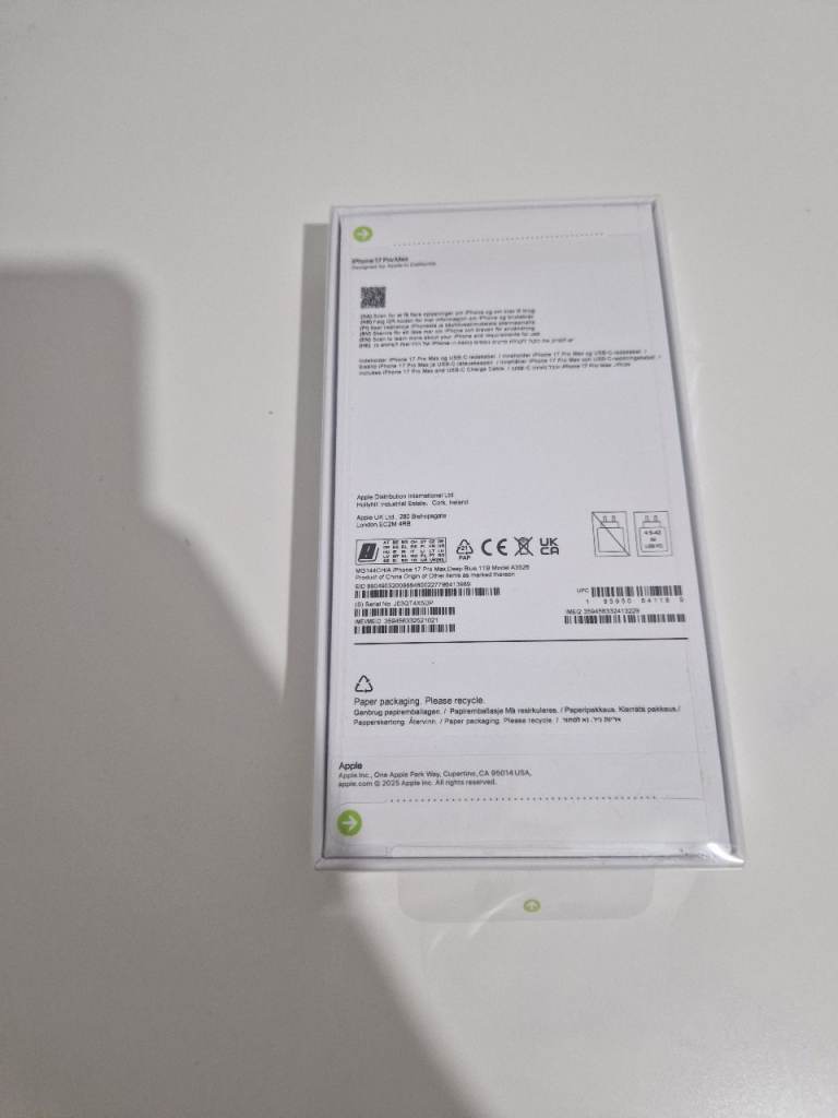 IPHONE 17 PRO MAX DEEP BLUE 1TB