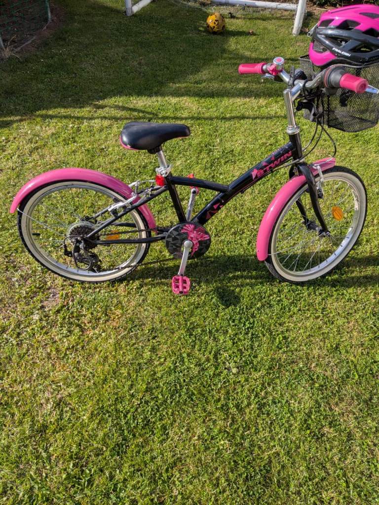 B'Twin Original 500 Kids' Hybrid Bike - Pink & Black