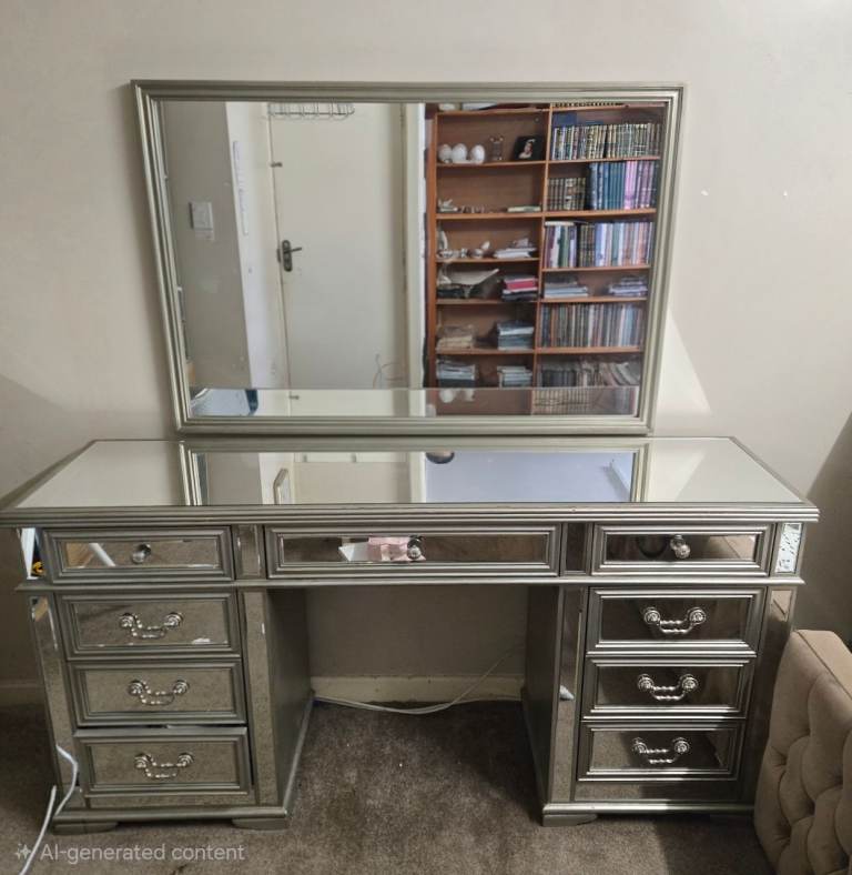 Luxury mirrored dressing table