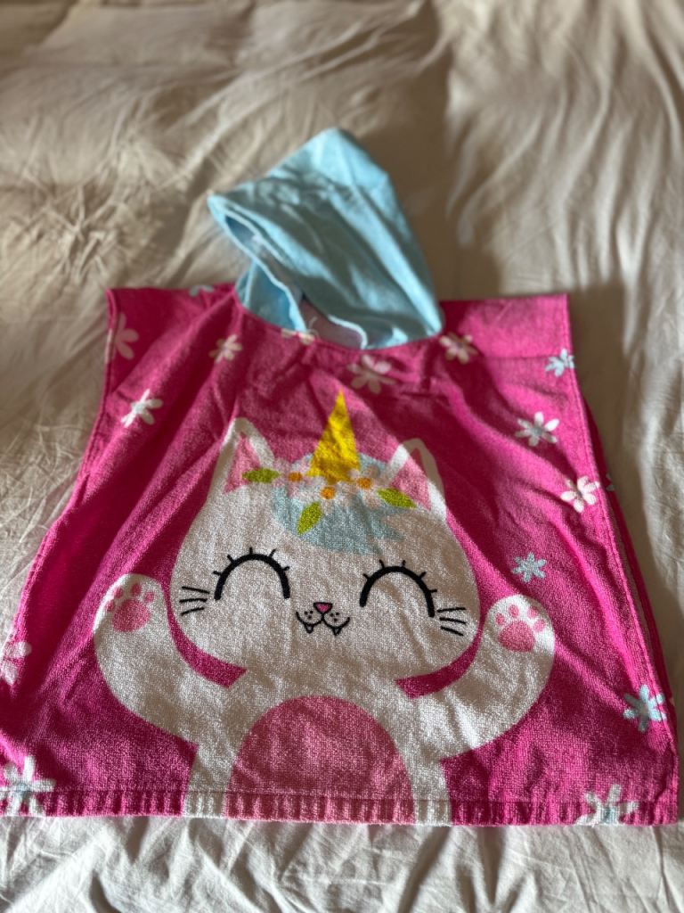 Kids Hooded Beach Towels / Ponchos – Fun Designs, Good Condition