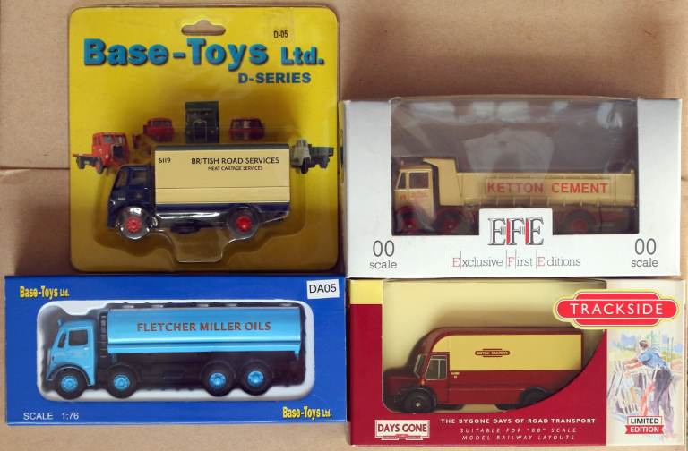 BASE TOYS / TRACKSIDE & EFE 1/76 SCALE TRUCKS x 4