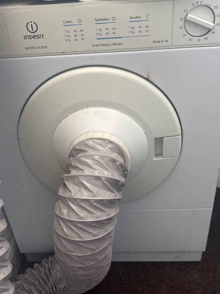 Indesit Vented Tumble Dryer – White, Good Condition