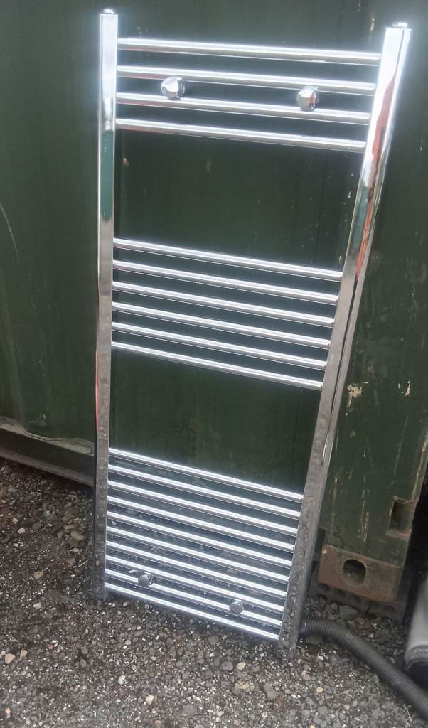 500x1200mm Chrome Straight Towel Rail Radiator
