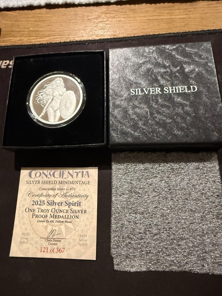 999 silver 1oz silver shields RARE!