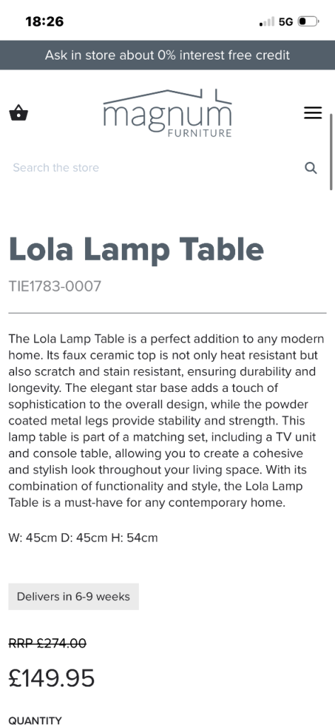 Lola lamp-side tbsle 