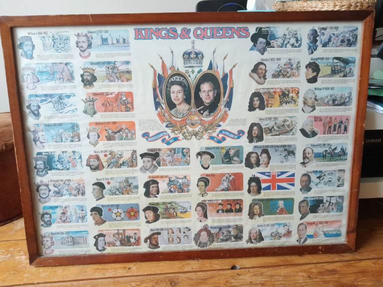 Kings and Queens Print in glass frame