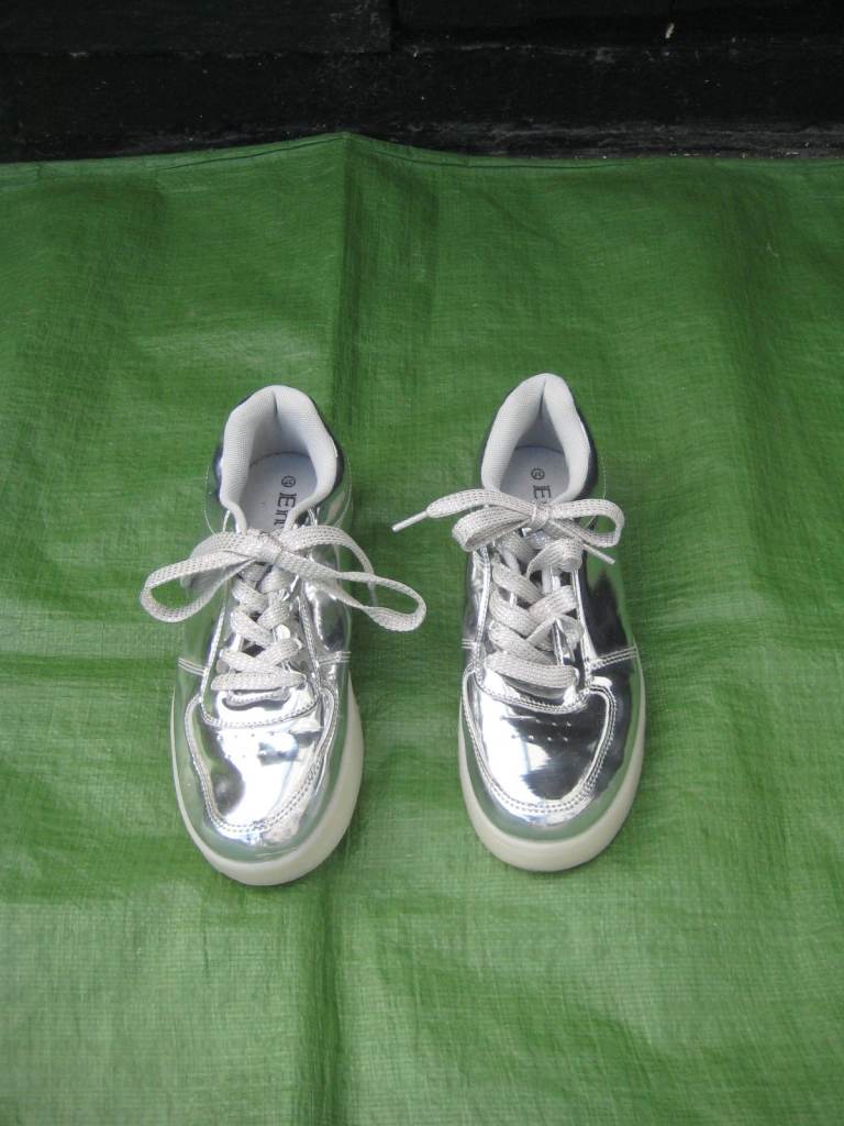 Shiny Silver UK Size 4/EURO Size 37 Envy Sport Trainers for £4.00