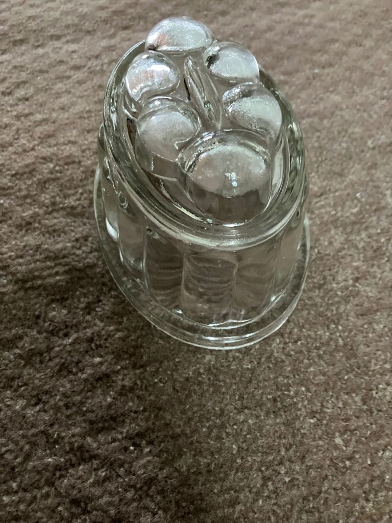 Vintage Clear Glass Jelly Mould - Good Condition