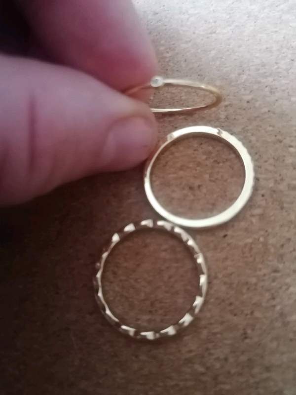 image for 3x golden plate woman's ring( L, XL size) 