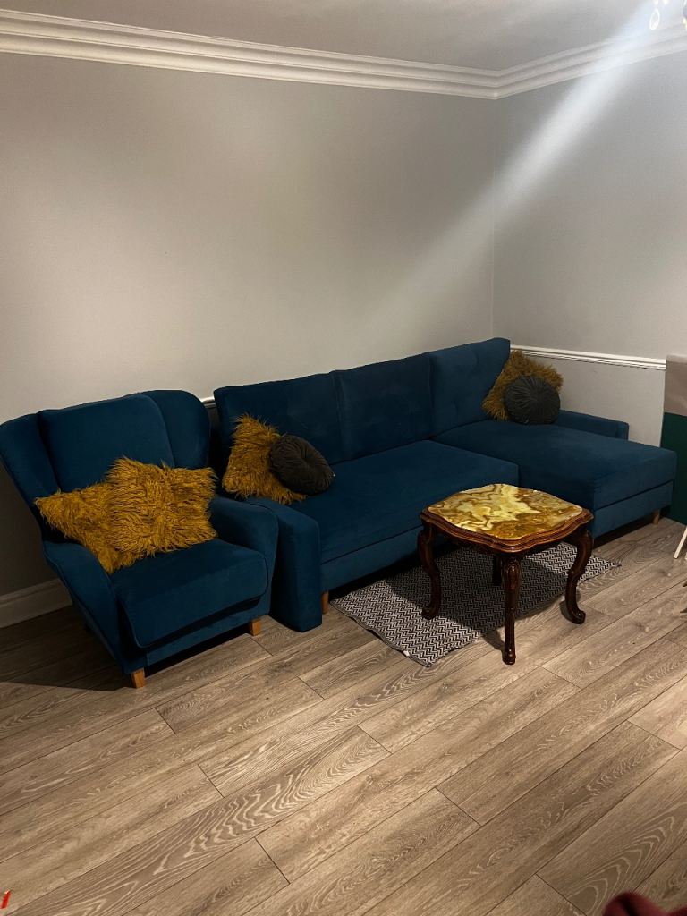Sofa bed and armchair set