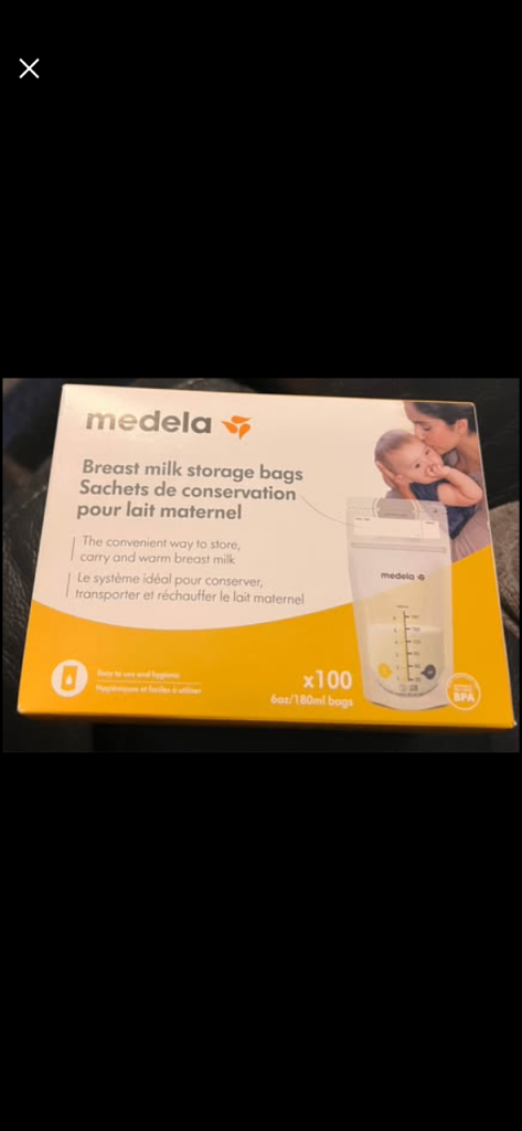 Medela breast milk storage bags 180ml bags x100