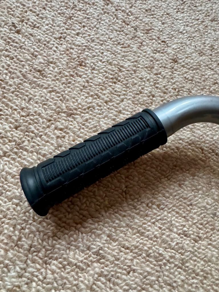 Bike push bar handle steel silver