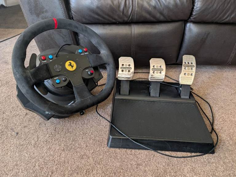 Thrustmaster T300 Alcantara Wheel & Pedals – Used