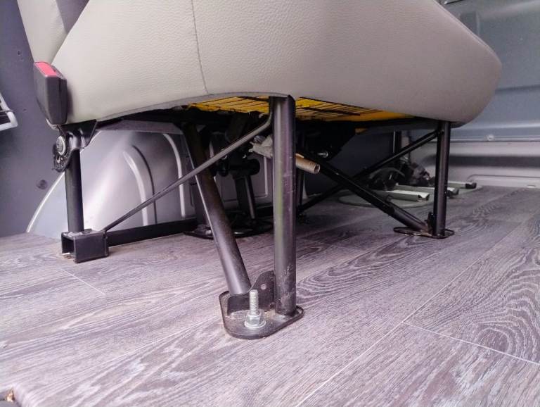 Transit van double seats with seatbelts