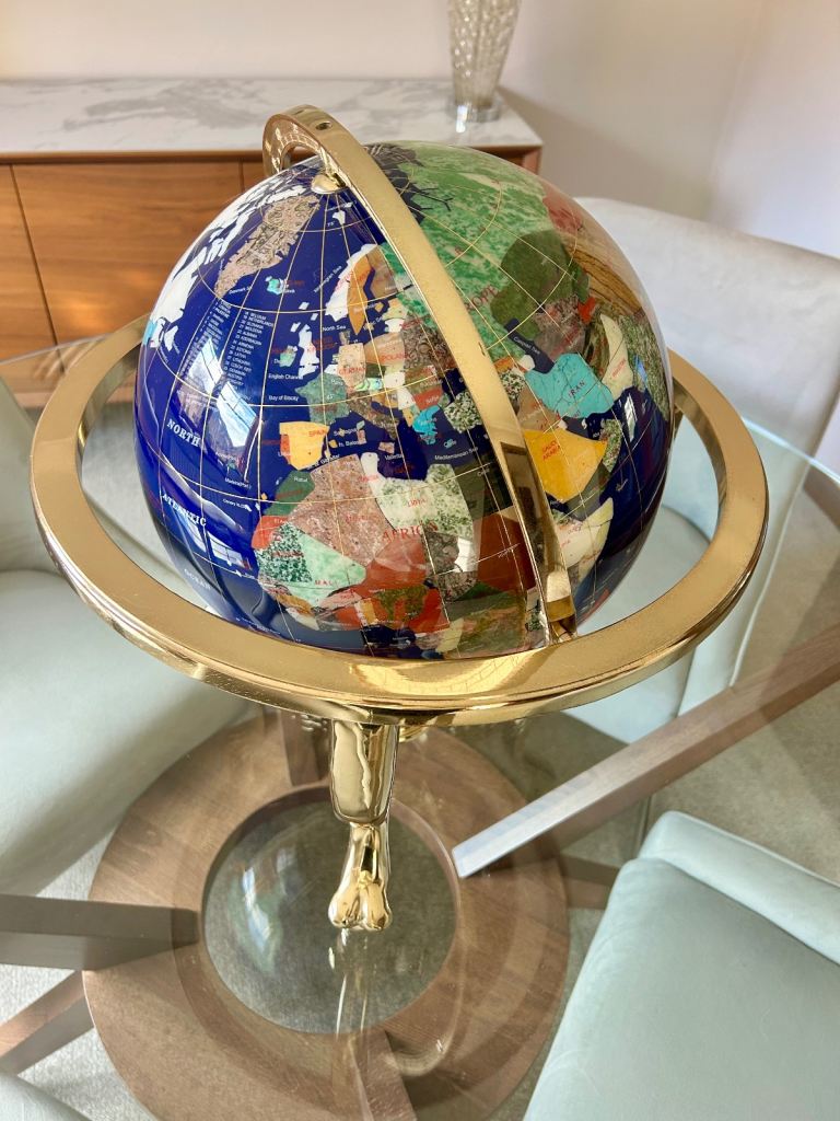 Lapiz Blue semi precious stone Globe