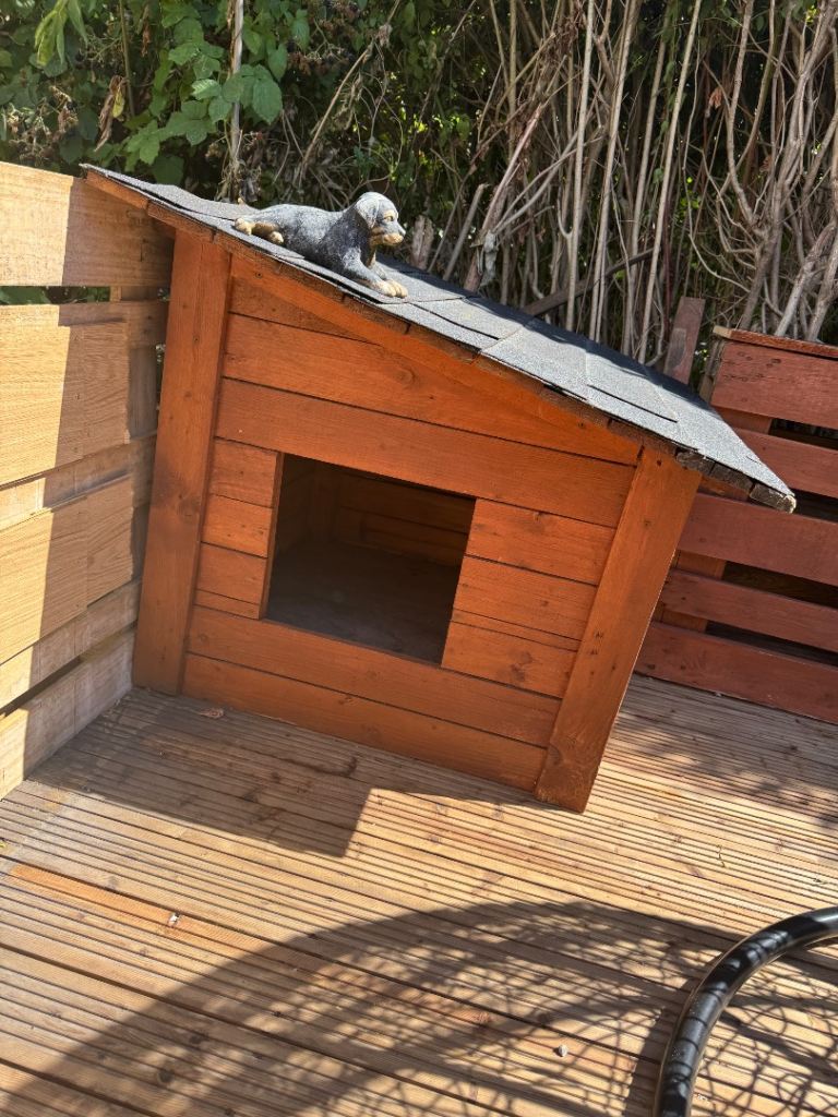 Wooden dog kennel