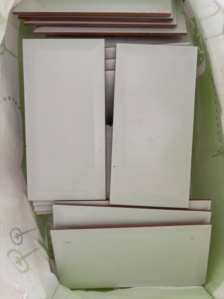 White Ceramic Metro Tiles – Good Condition, Plenty Available