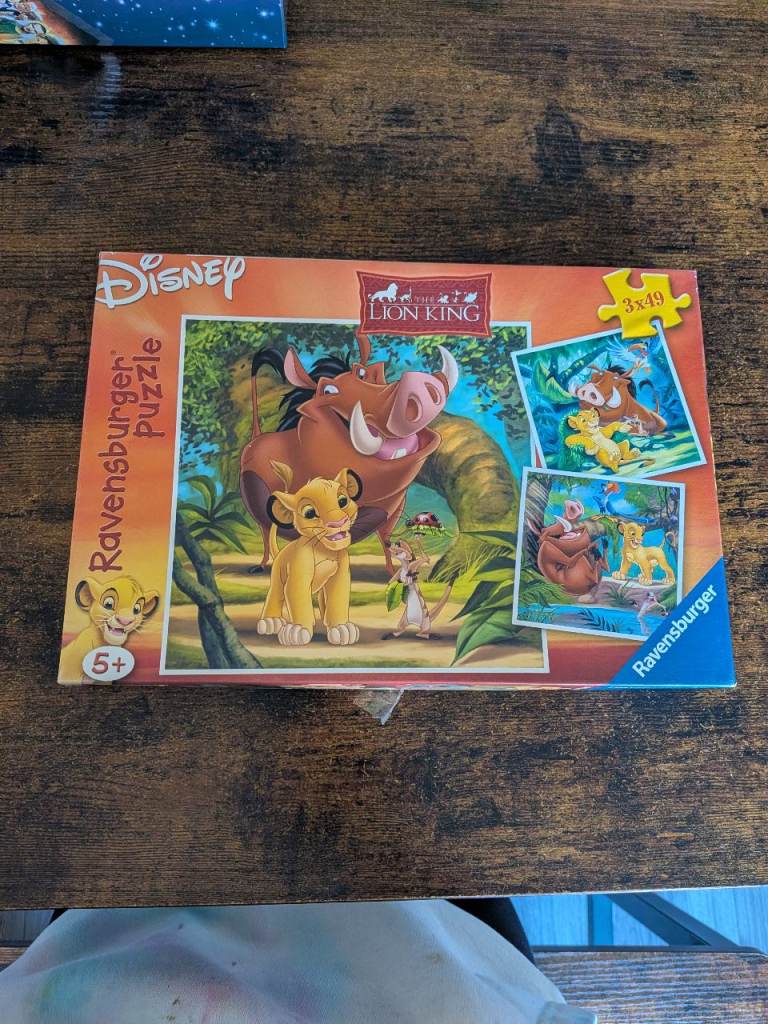 Ravensburger Disney Lion King Puzzle 3x49 Pieces – Good Condition