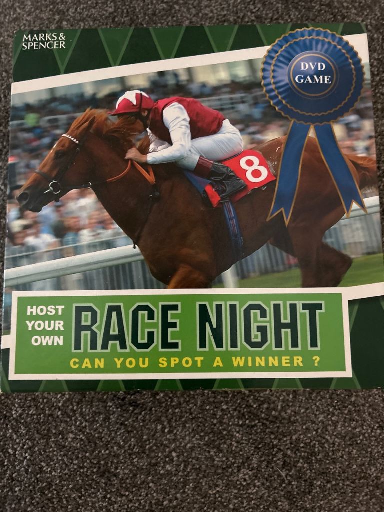 Host Your Own Race Night" DVD game